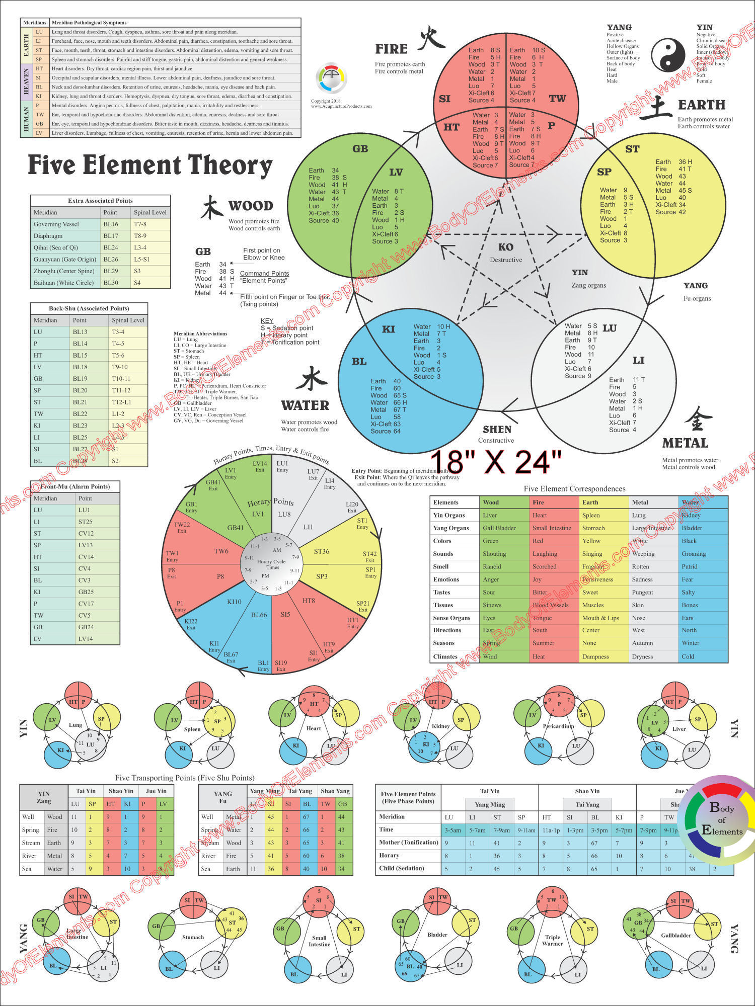 Five Element Theory of Acupuncture Poster
