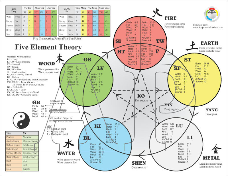 Acupuncture Meridian Chart