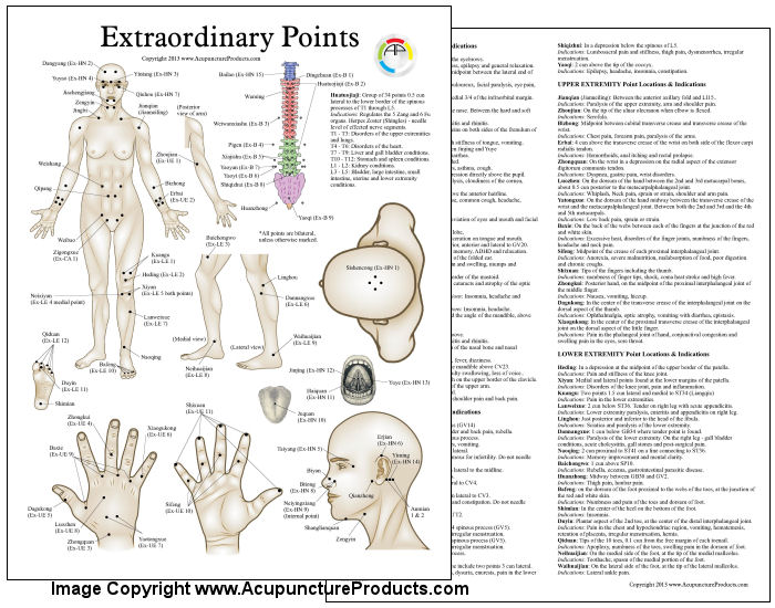 Hand Acupuncture Points Chart